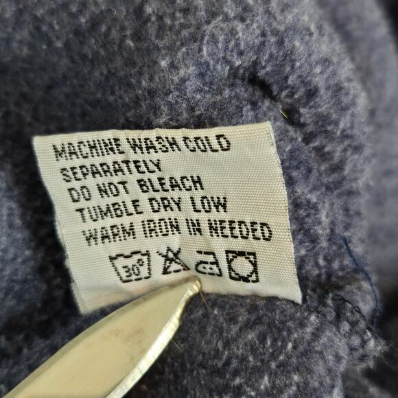 True Rock Textured Blue/White Stretchy Drawstring Sweatpants with Cuffed Ankles - Picture 13 of 13